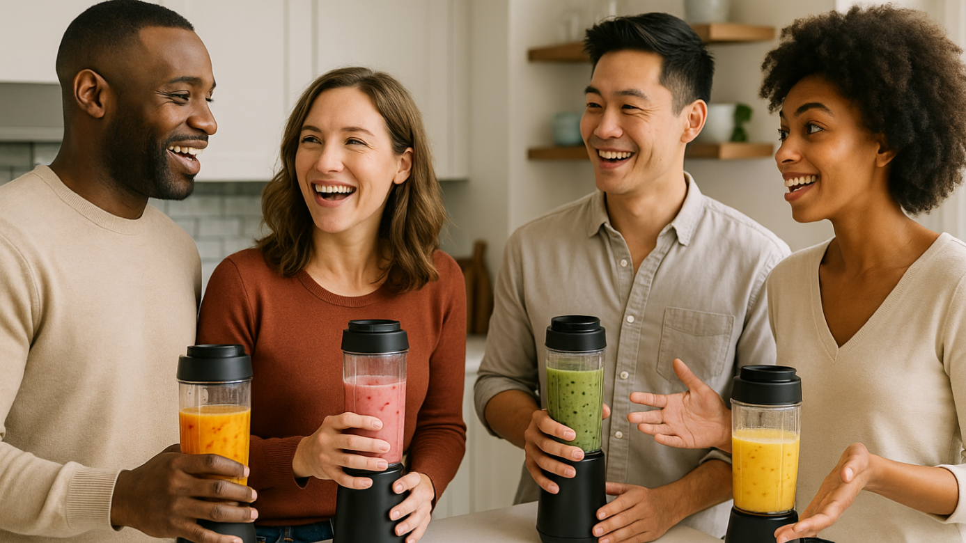 blender a fruit dans revhargeable bien mis en avant pour ma boutique 
